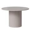 ESSTISCH rund mit geriffeltem Sockel, Cashmere - Creme, Holzwerkstoff (120/120/75cm) - Idohome