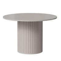 ESSTISCH rund mit geriffeltem Sockel, Cashmere - Creme, Holzwerkstoff (120/120/75cm) - Idohome