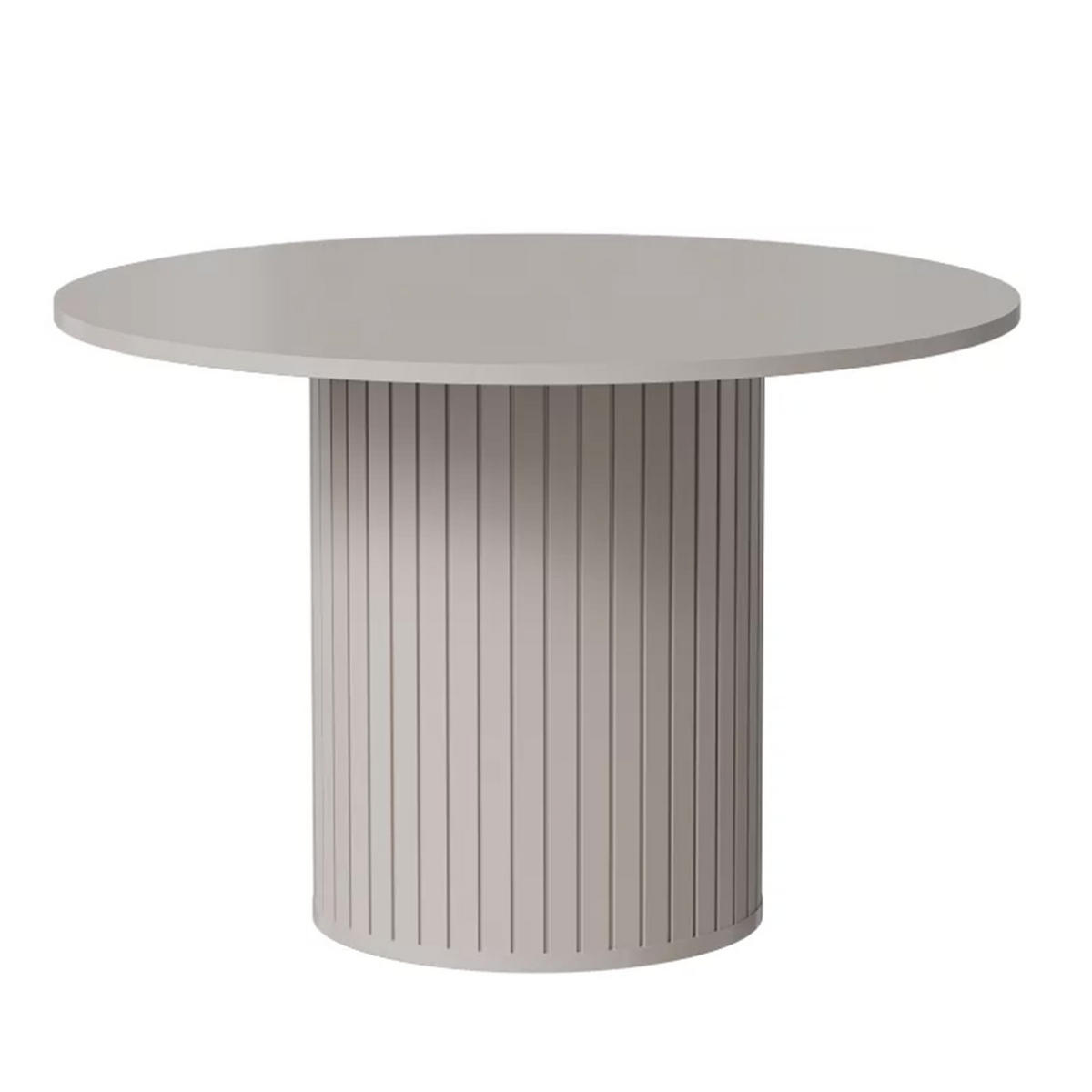 ESSTISCH rund mit geriffeltem Sockel, Cashmere - Creme, Holzwerkstoff (120/120/75cm) - Idohome