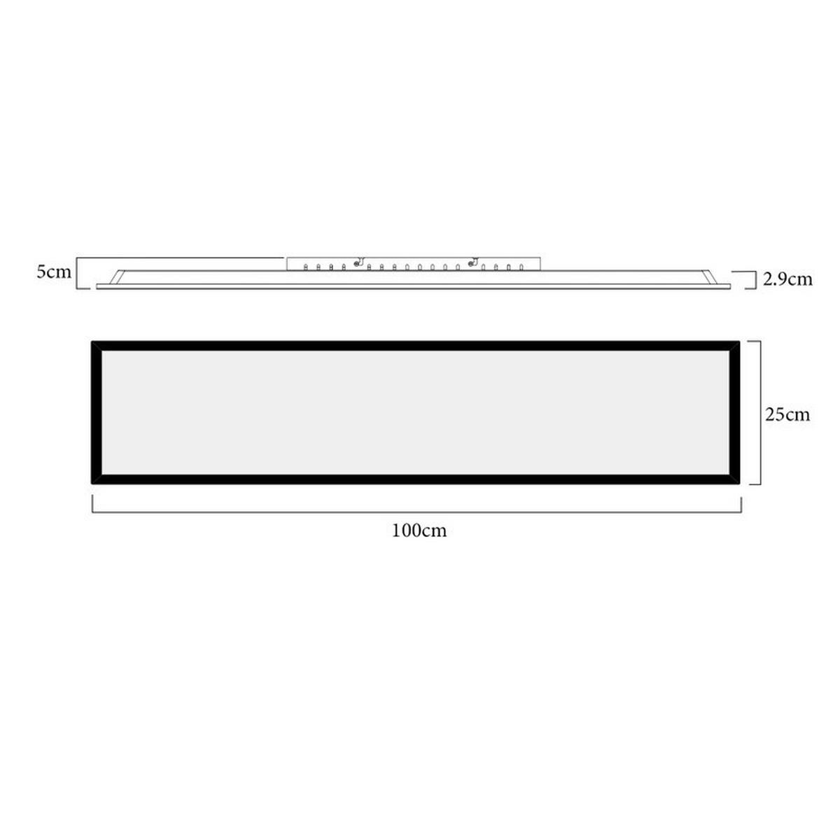 LED závěsné světlo Claus III 25/100/5 cm - černá, kov (25/100/5cm) - Nettlife
