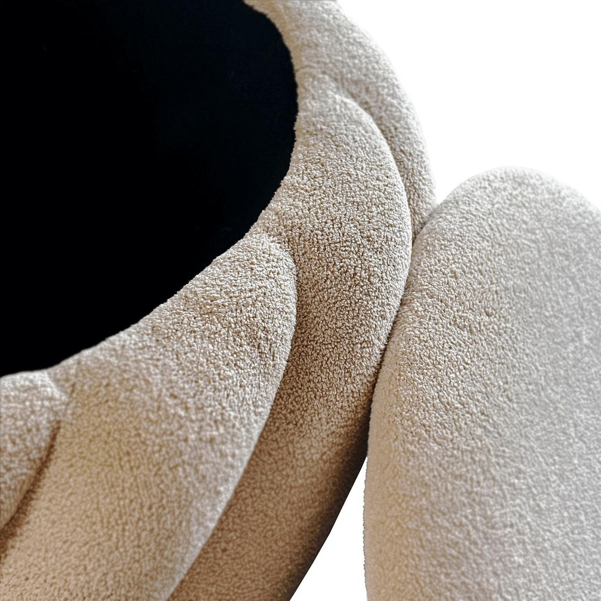 POUF NOEL gepolstert mit Stauraum beige - Beige, Textil (42/41/42cm) - Lookway