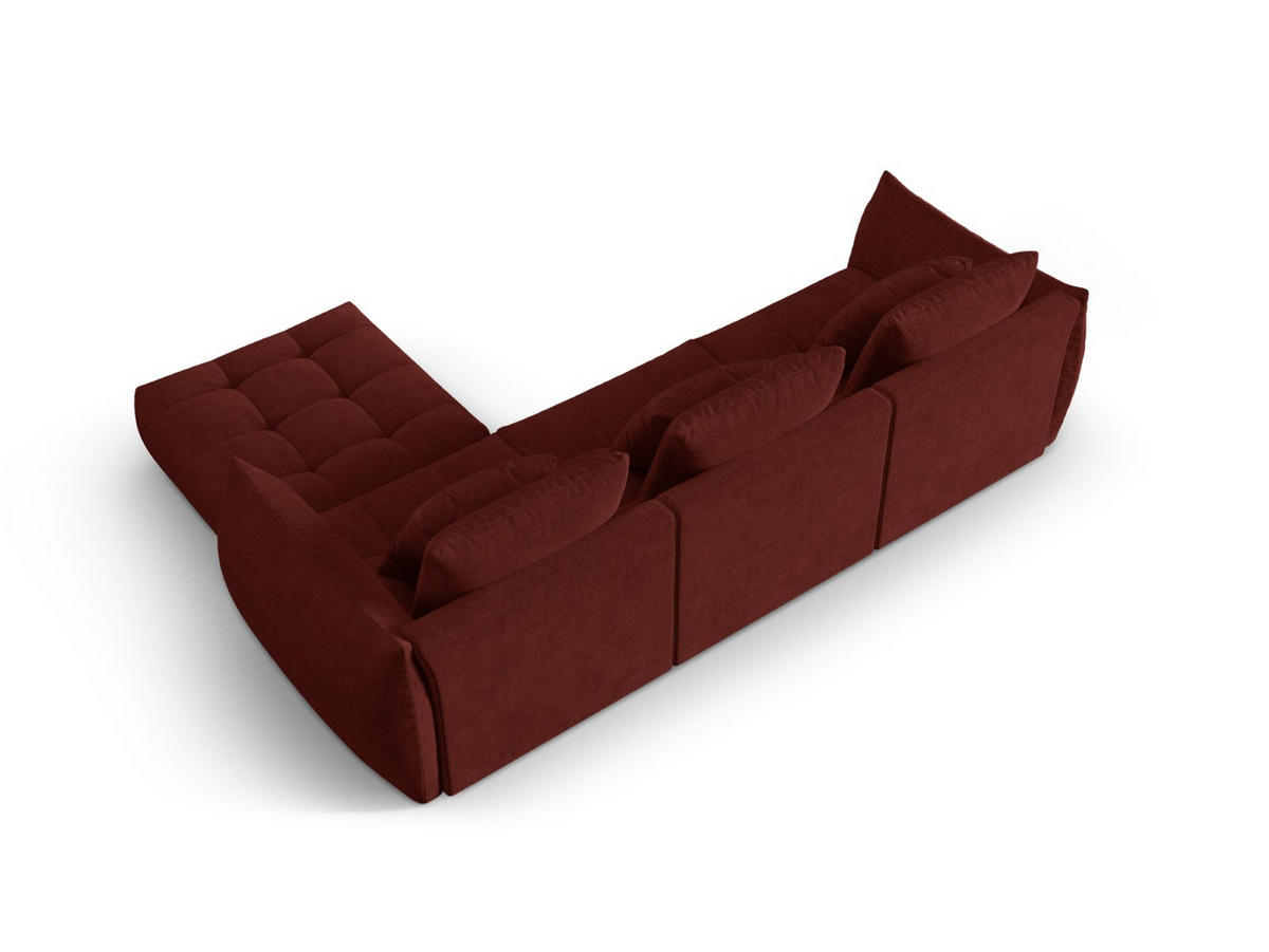 SOFA modular Bloom aus strukturiertem Stoff rot 2 Sitzplätze - Rot, Textil (216/332cm) - Micadoni