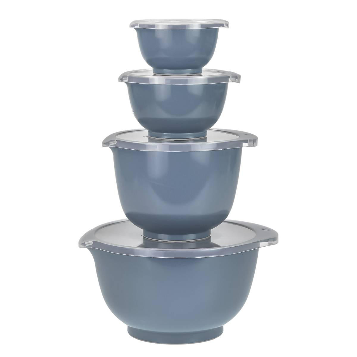 RÜHRSCHÜSSEL-SET Margrethe New grau blau (4tlg) - Blaugrau, Kunststoff (21/15cm) - Rosti