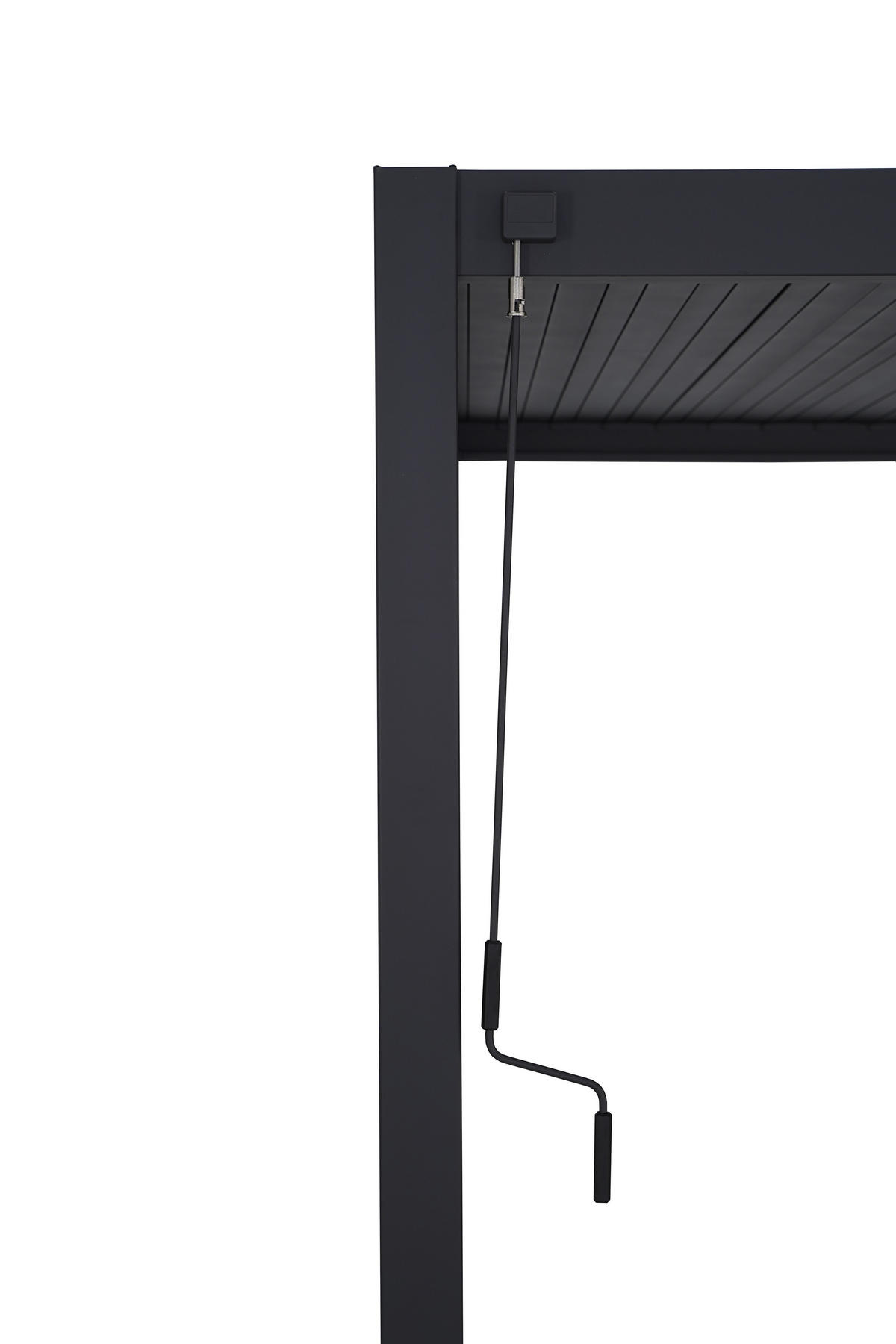 LAMELLENDACH-PERGOLA Mirador Deluxe 3x3,6 m Anthrazit Aluminium - Grau, Kunststoff (360/250/300cm) - Green Spirit