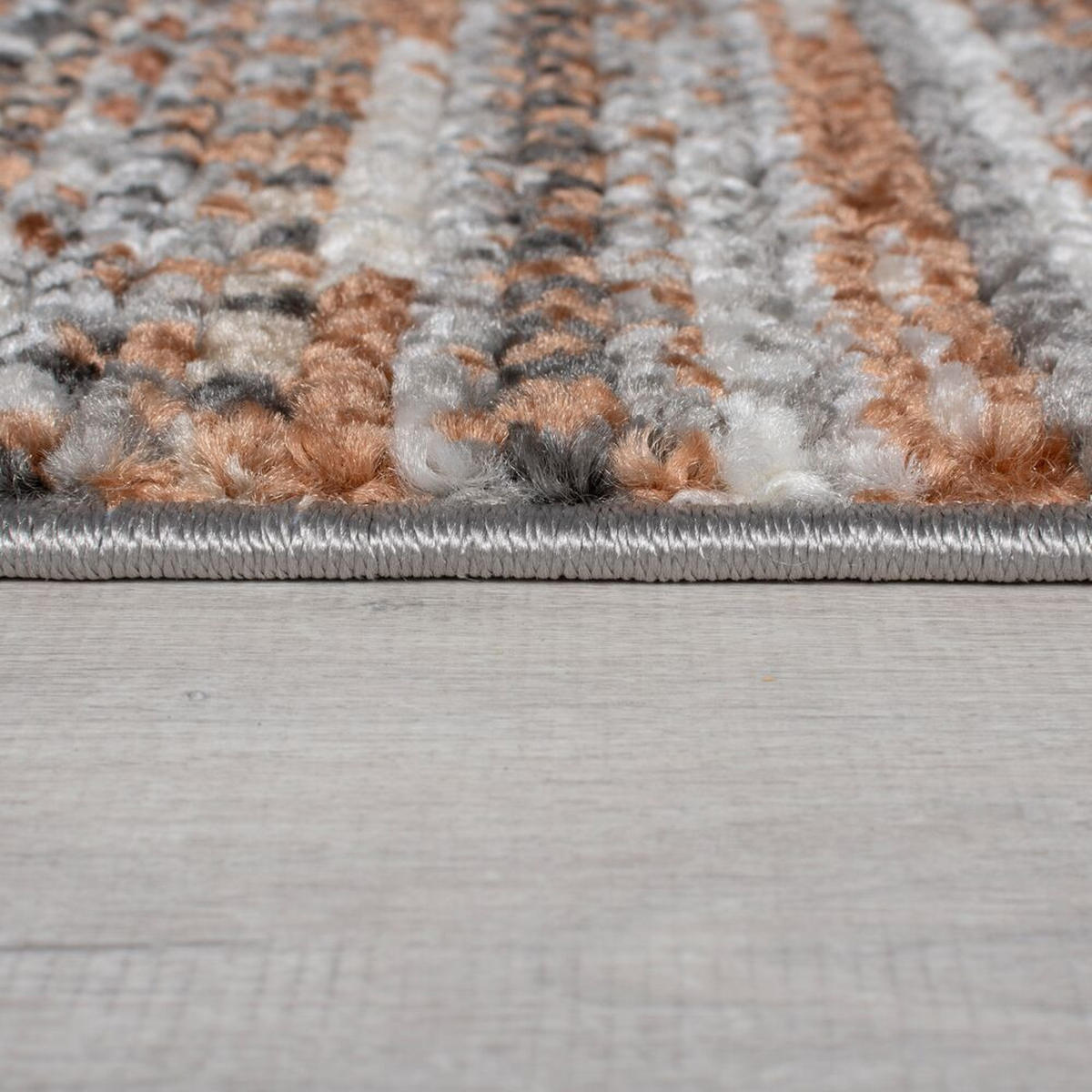 TEPPICH Streifen-Design, strapazierfähig PERRAN, Orange 120x160 cm - Orange, Textil (120/160cm) - KADIMA DESIGN