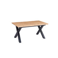 ESSTISCH BIRD X - Eichefarben/Beige, Holz/Metall (90/180/77cm) - SAM