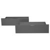 BETTSCHUBKASTEN 2er Set Grau 82/53,3 cm - Grau, Holz - Homestyle4u