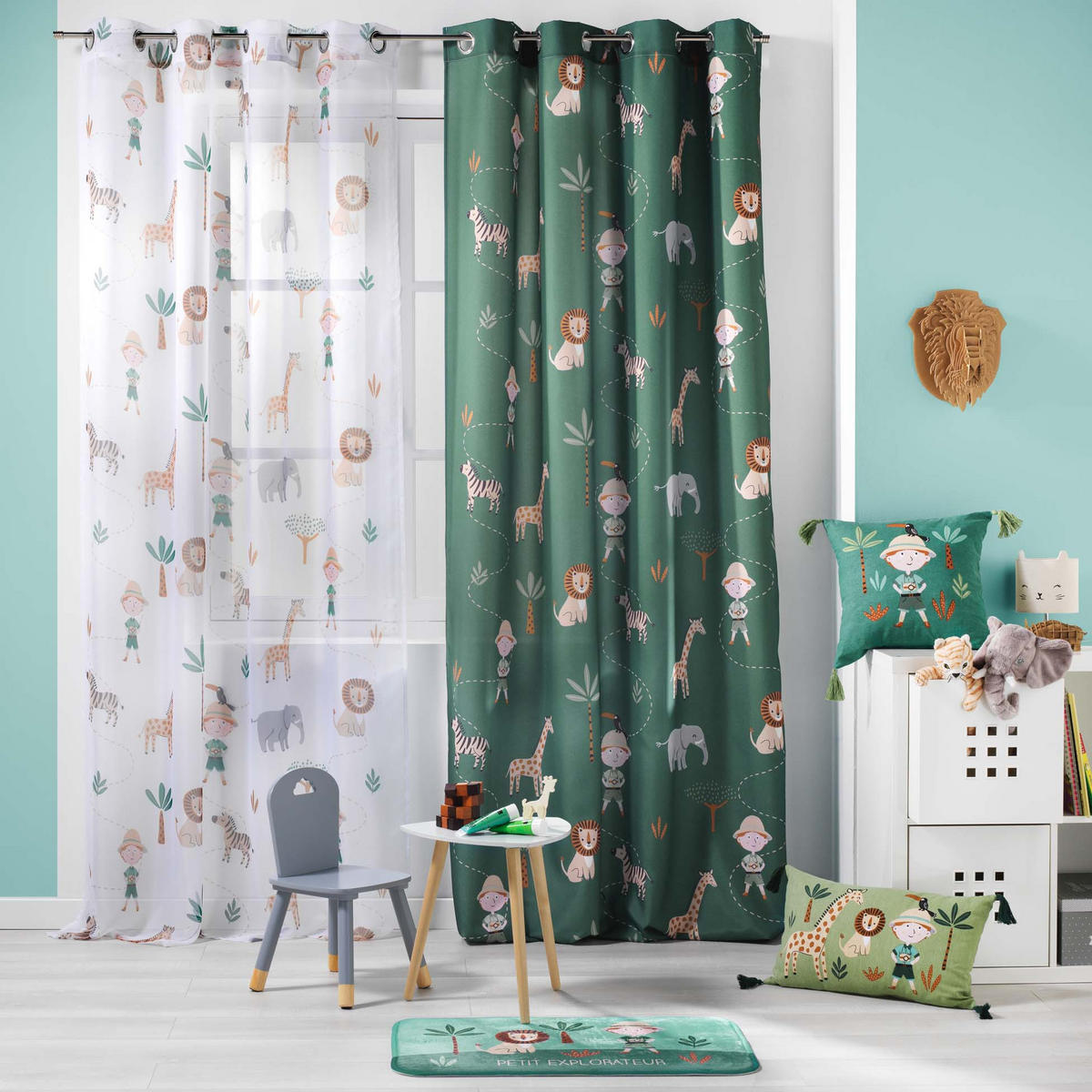 KINDERTEPPICH 45/75 cm Leo - Grün, Textil (45/75cm) - Douceur d´intérieur