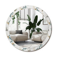 SPIEGEL Rund Ø 100 cm mit Aufdruck - Multicolor, Glas (100/100/0.4cm) - Wallfluent