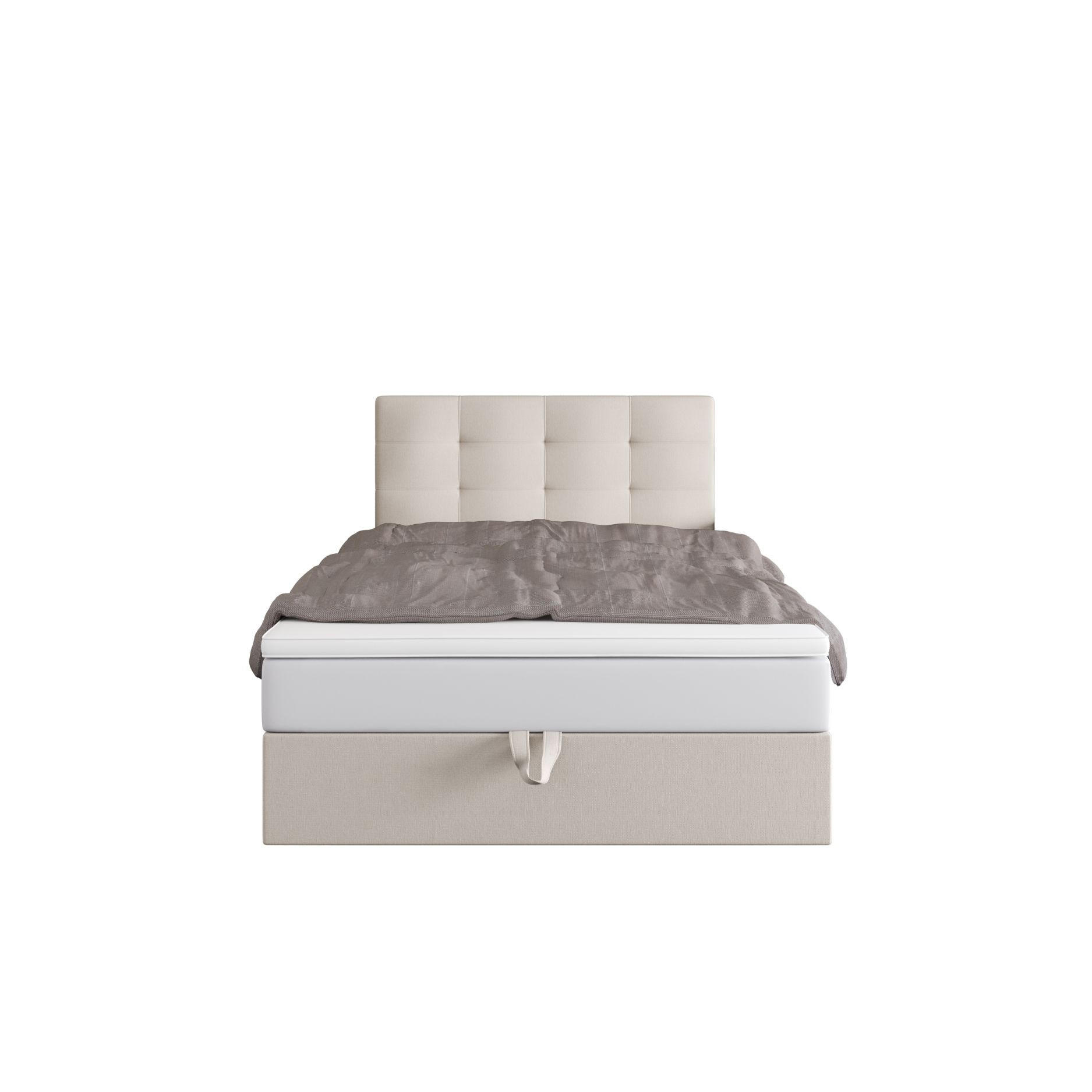 BOXBETT DUO 1 90x200 Cosmic 10, mit Matratze H3 und Topper, Beige - Beige, Holz/Kunststoff (90/200cm) - Bedante