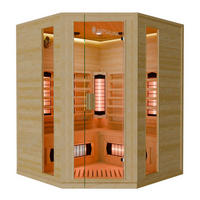 INFRAROTKABINE Nyborg E150V mit Vollspektrum-, Flächenstrahlern & Hemlockholz - Naturfarben, Holz (150/190/150cm) - Artsauna