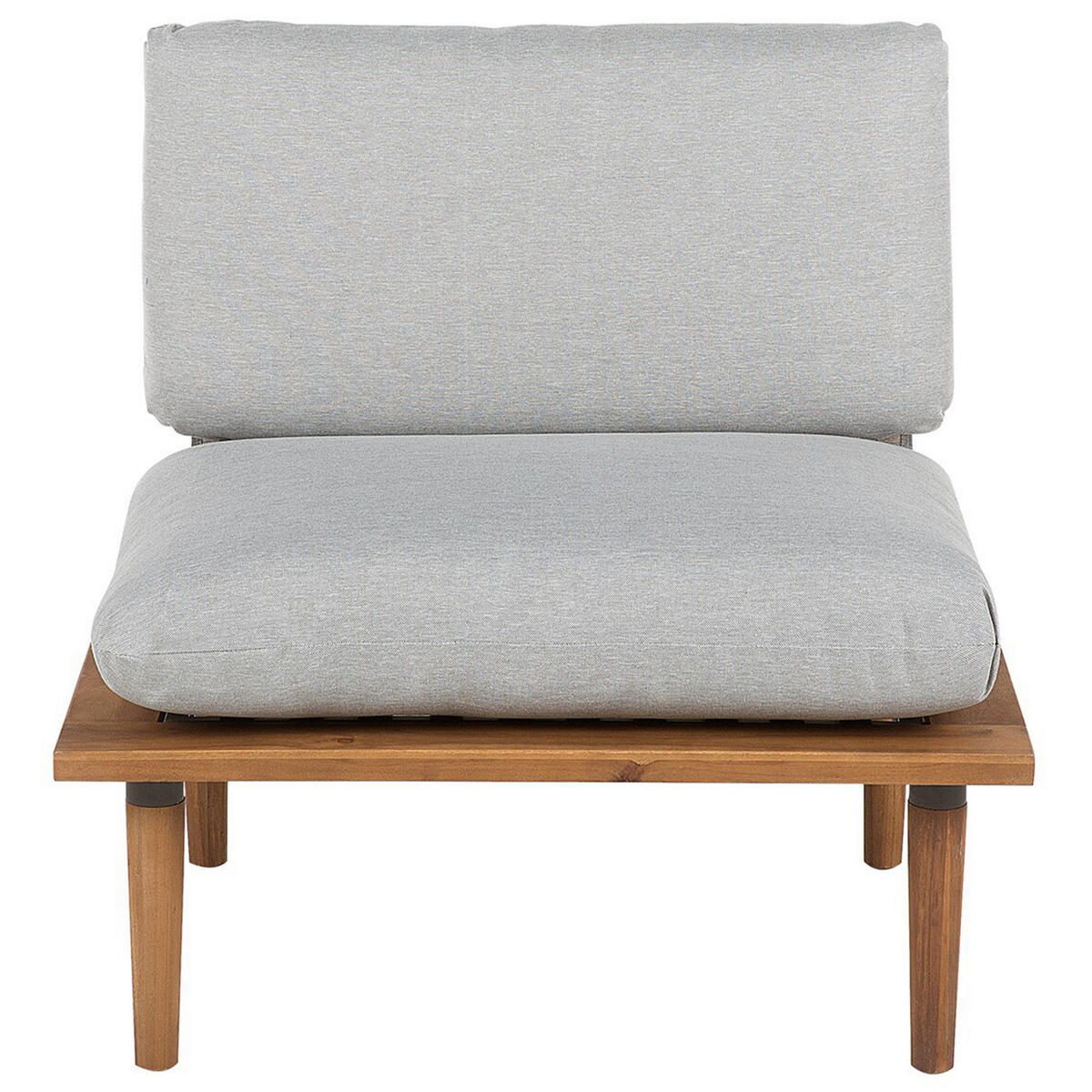 LOUNGE-SET 2-sitzer Akazienholz Hellbraun Frascati - Grau, Holz - Beliani