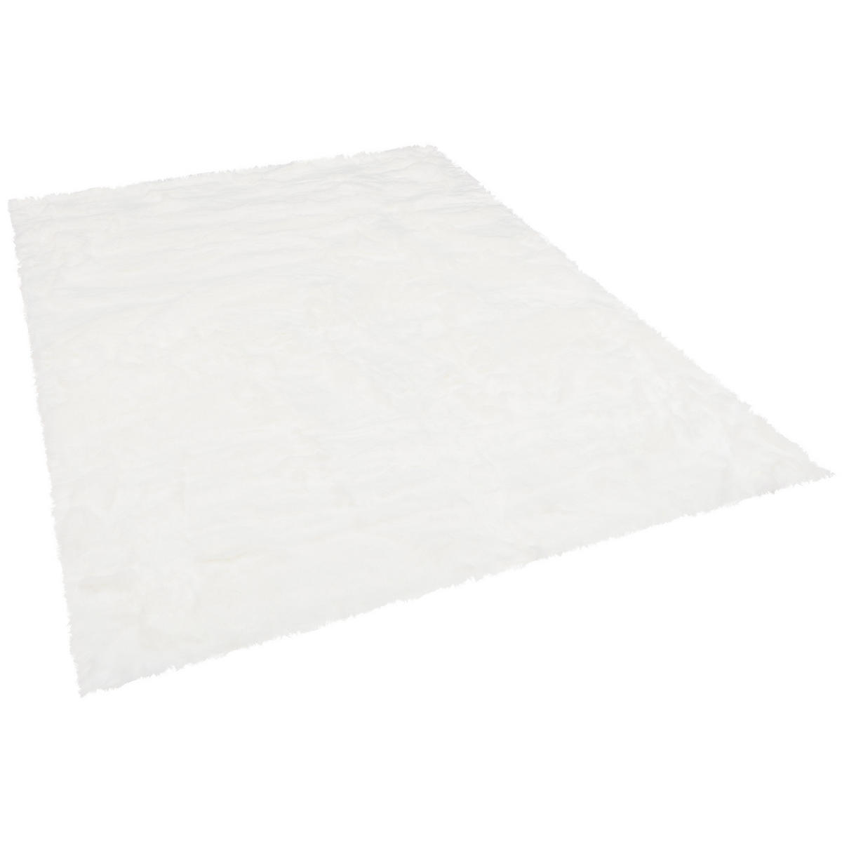 LUXUS SUPER SOFT FELLTEPPICH ASPEN MELIERT - Weiß, Textil (120/170cm) - Pergamon
