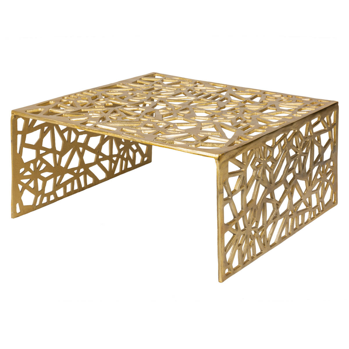 COUCHTISCH ABSTRACT rechteckig Gold 60cm - Goldfarben, Metall (60/60/31cm) - riess-ambiente