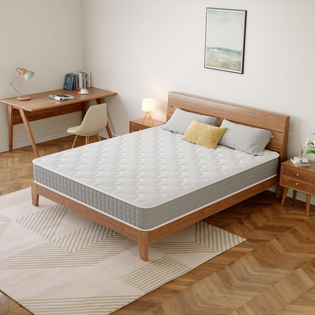 FEDERKERNMATRATZE 160/200 cm, Höhe ca.: 20 cm, komfortabel, ergonomisches 7-Zonen-Design - Multicolor, Textil (160/200cm) - DEWINNER