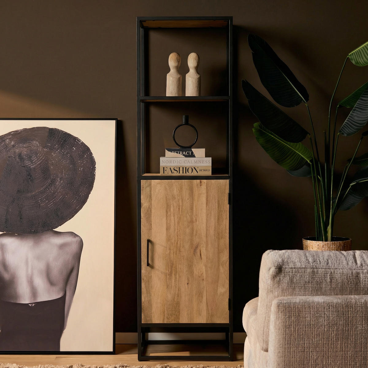 BÜCHERREGAL Dakota Braun 45/55/200 cm - Braun, Holz (55/200/45cm) - Starfurn