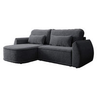 ECKSCHLAFSOFA Lorenzo - Schwarz/Graphitfarben, Holz/Kunststoff (260/165cm) - MIRJAN24