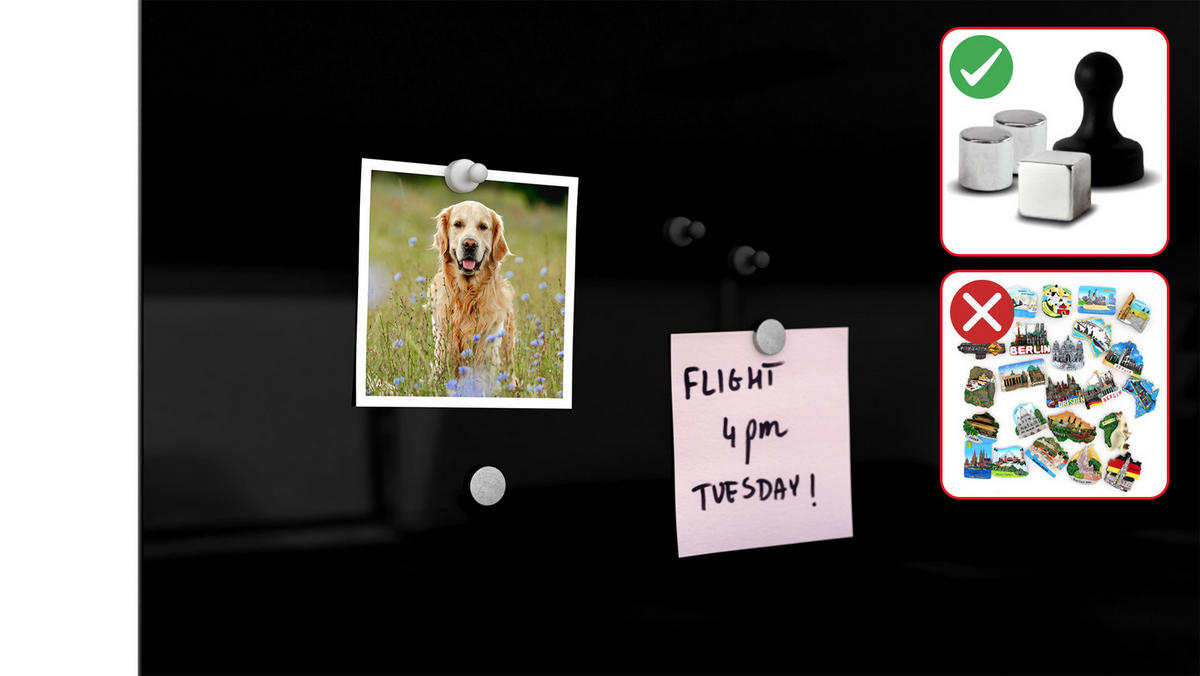 GLASBOARD - Schwarz 80x60cm - Schwarz, Glas (80/60/0.7cm) - ALLboards