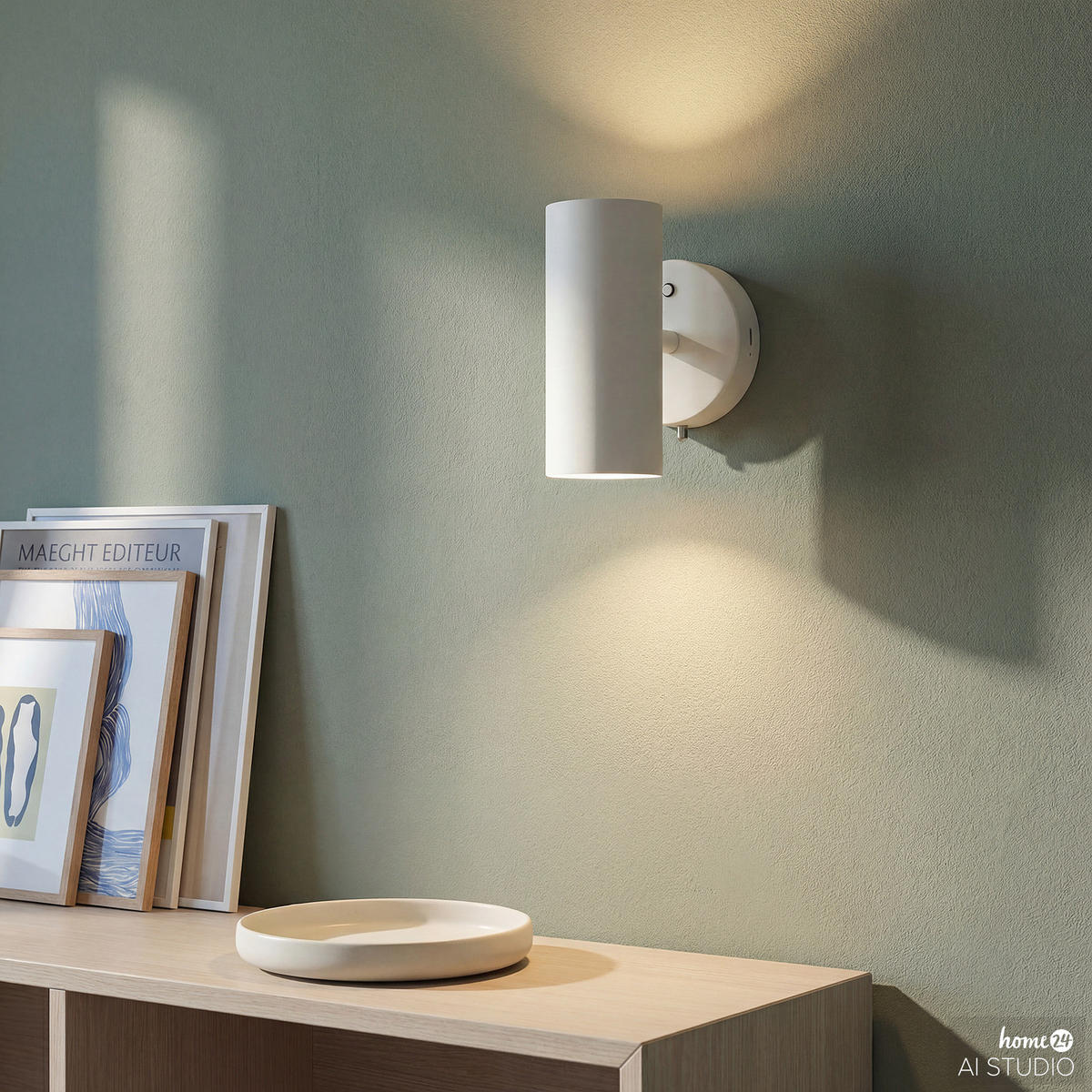 AKKU-WANDLEUCHTE - inkl. Fernbedienung - Dimmbar - Eisen - Beige, Metall (10/15/16cm) - home24