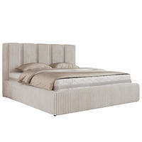 POLSTERBETT SAVINO CLASSIC 160/200 - Beige Cord - ohne Matratze - Beige, Textil (160/200cm) - MKS