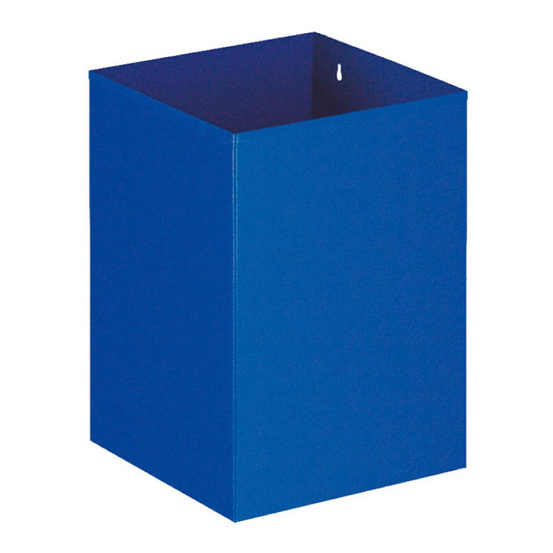 PAPIERKORB Viereckig Zur Optionalen Wandmontage 21 Liter Blau - Blau, Metall (24.8/35.2/24.8cm) - PROREGAL