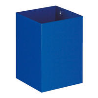 PAPIERKORB Viereckig Zur Optionalen Wandmontage 21 Liter Blau - Blau, Metall (24.8/35.2/24.8cm) - PROREGAL