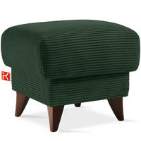 FUẞSTÜTZE GUSTAVO II, Dunkelgrün - Dunkelgrün/Braun, Holz/Holzwerkstoff (53/49/53cm) - KONSIMO®