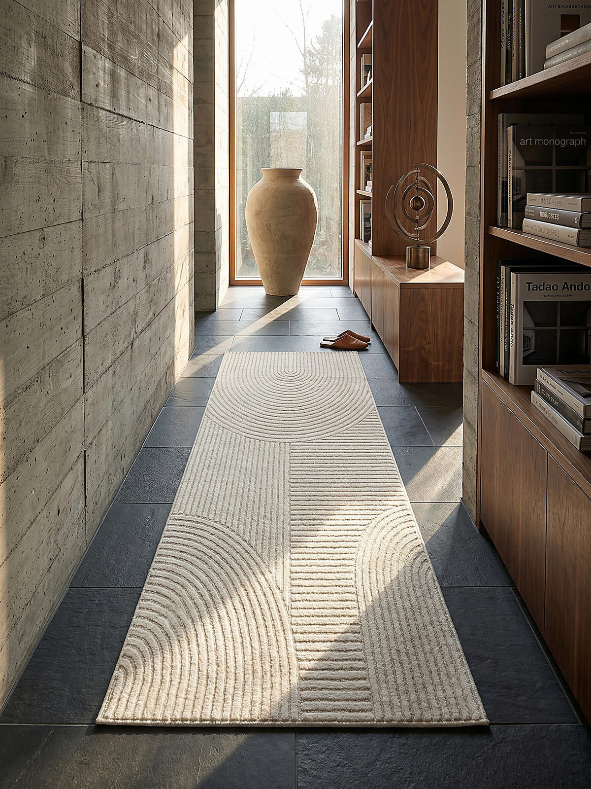 TEPPICHLÄUFER Geometrisch CETINA Polypropylen Creme 80 x 300 cm - Beige, Textil (80/300cm) - KADIMA DESIGN