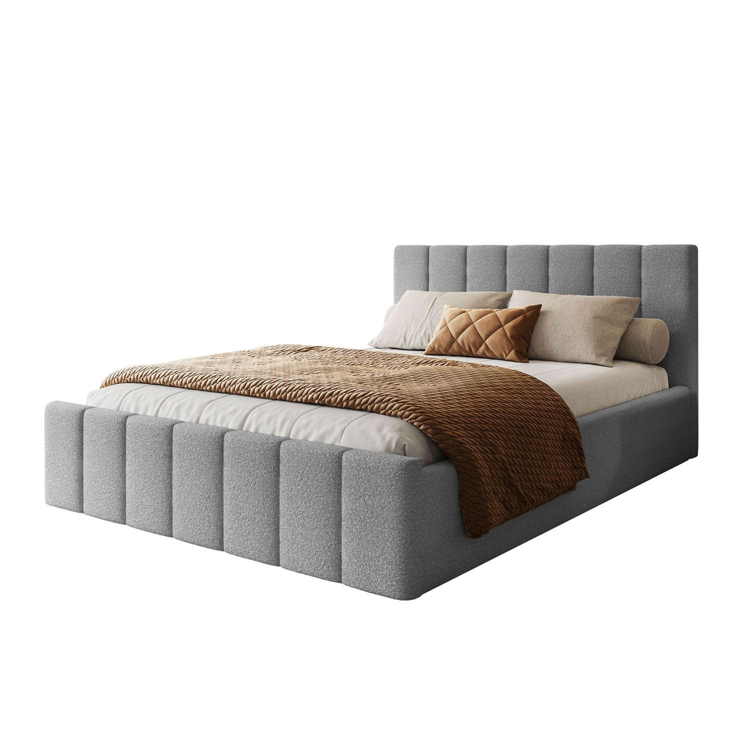 Lookway Polsterbett Grau 90x200 cm