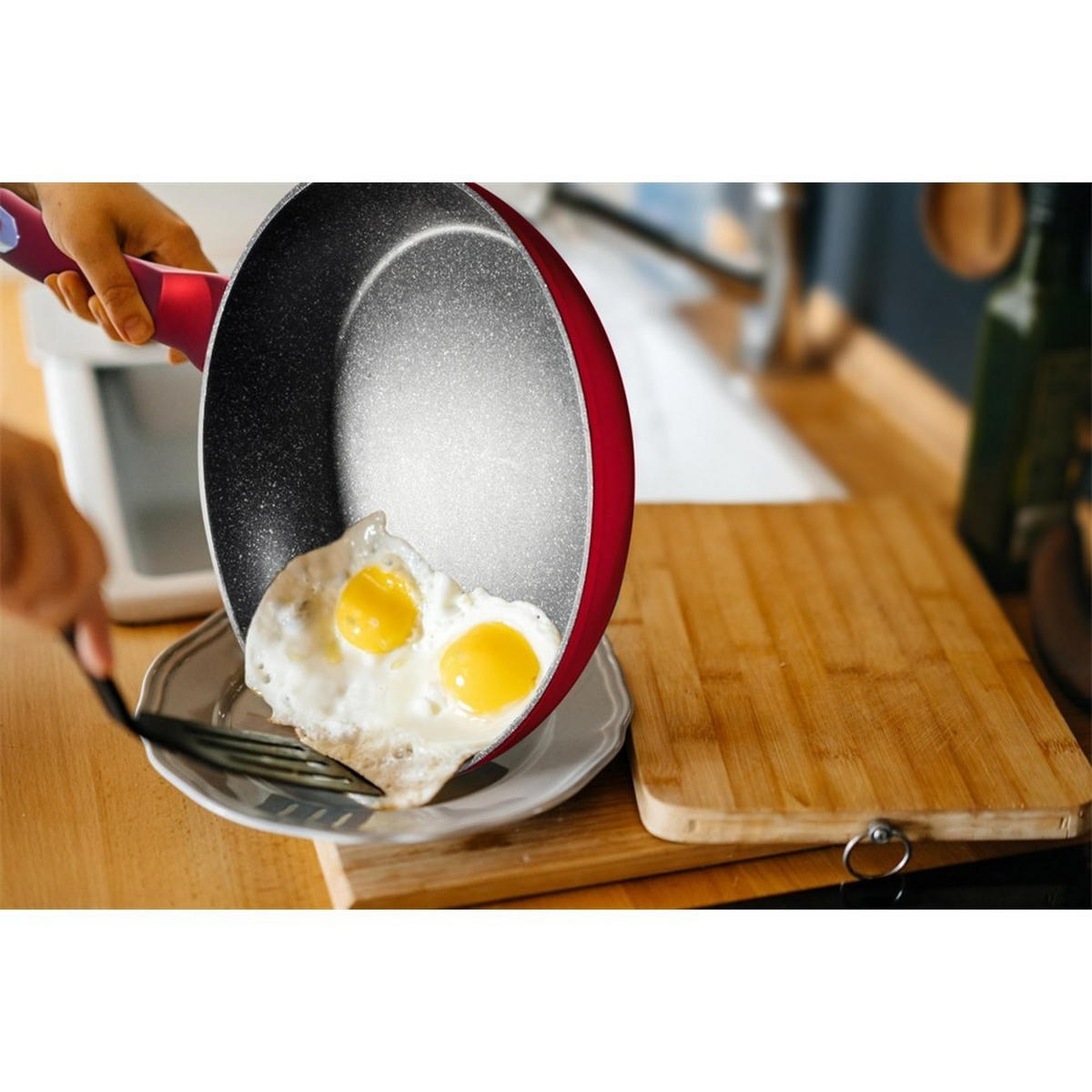 PFANNE Rot 30/30/6 cm BH1254N - Rot, Metall (30cm) - Berlinger Haus