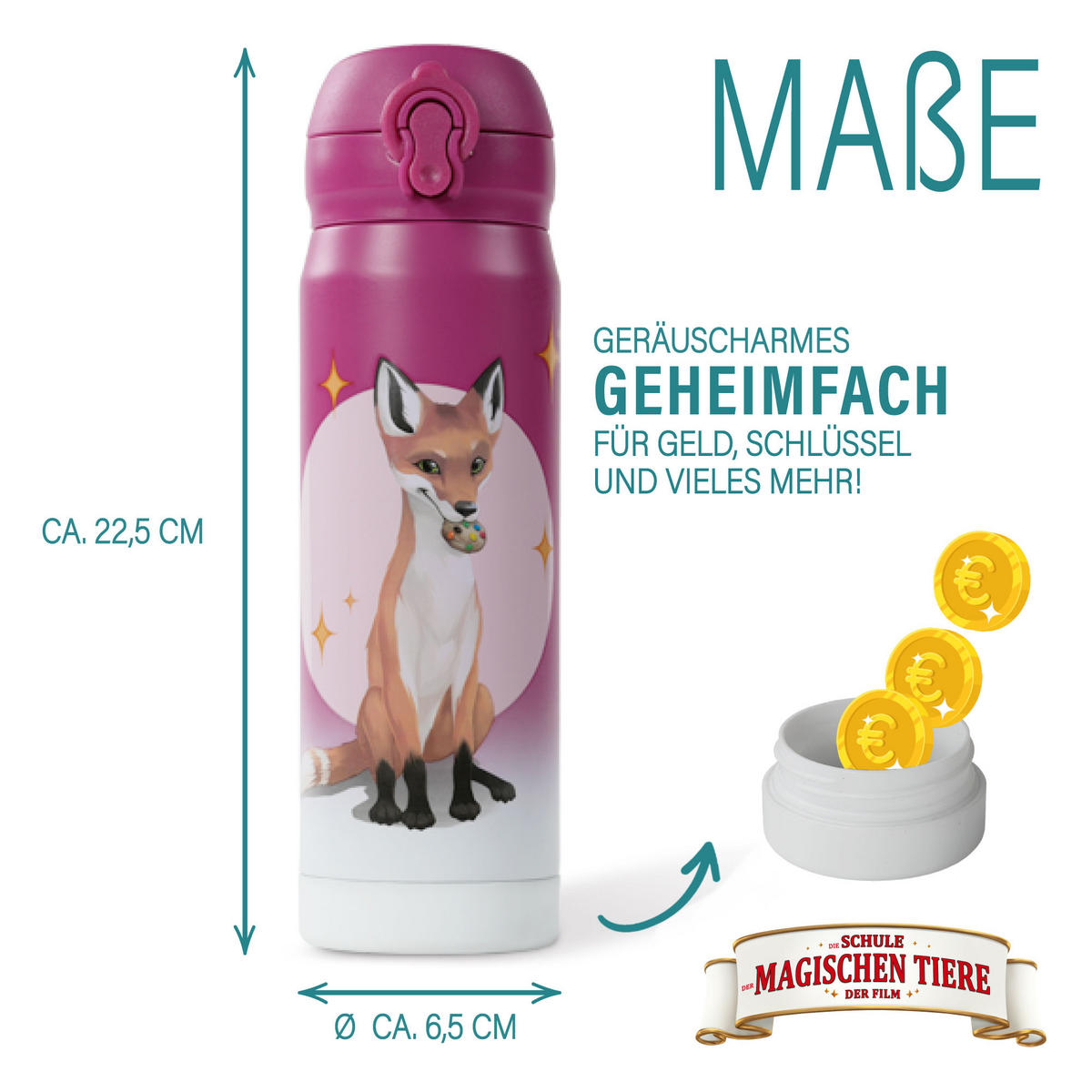 TRINKFLASCHE Kinder 380 ml - Rot, Kunststoff (0.38L) - Stoneline