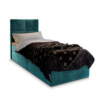 BOXBETT LENA 90 90x200 cm mit Matratze und Topper - Blau - Hellblau, Holz (90/200cm) - MASSENO