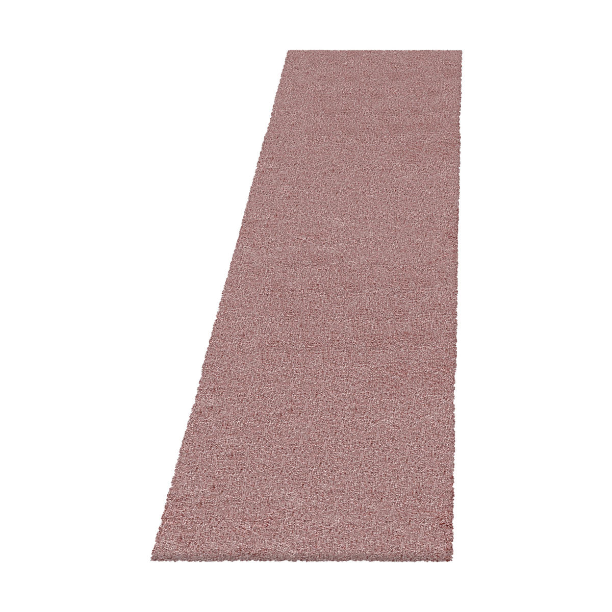 TEPPICH Hochflor Shaggy Uni Style Polypropylen Wohnzimmer Rosa Läufer 80x250 - Rosa, Textil (80/250cm) - KADIMA DESIGN
