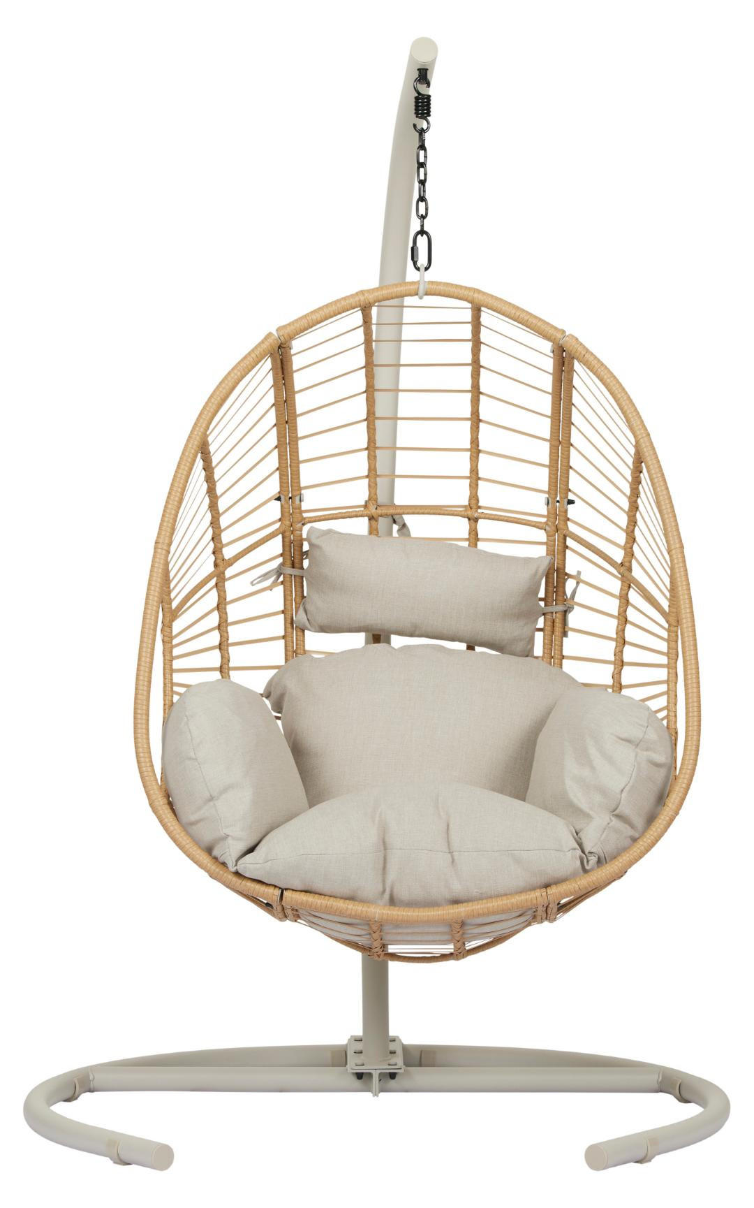 HÄNGESESSEL, Arne, Natur, Stahl, 62 x 104 x 179 cm - Naturfarben, Metall (62/179/104cm) - ebuy24