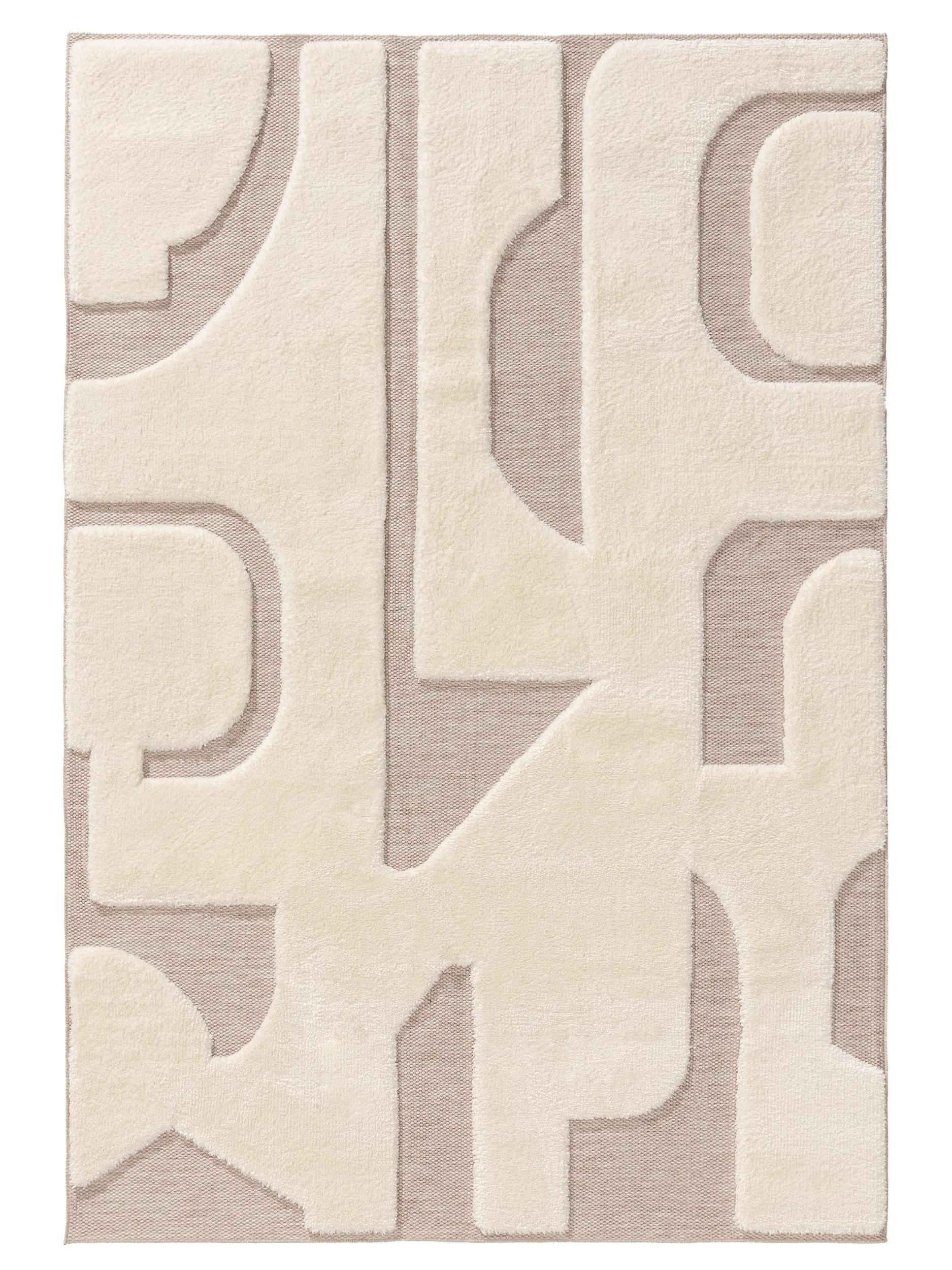TEPPICH Elanie 200/300 cm - Beige/Creme, Kunststoff (200/300cm) - benuta Pop