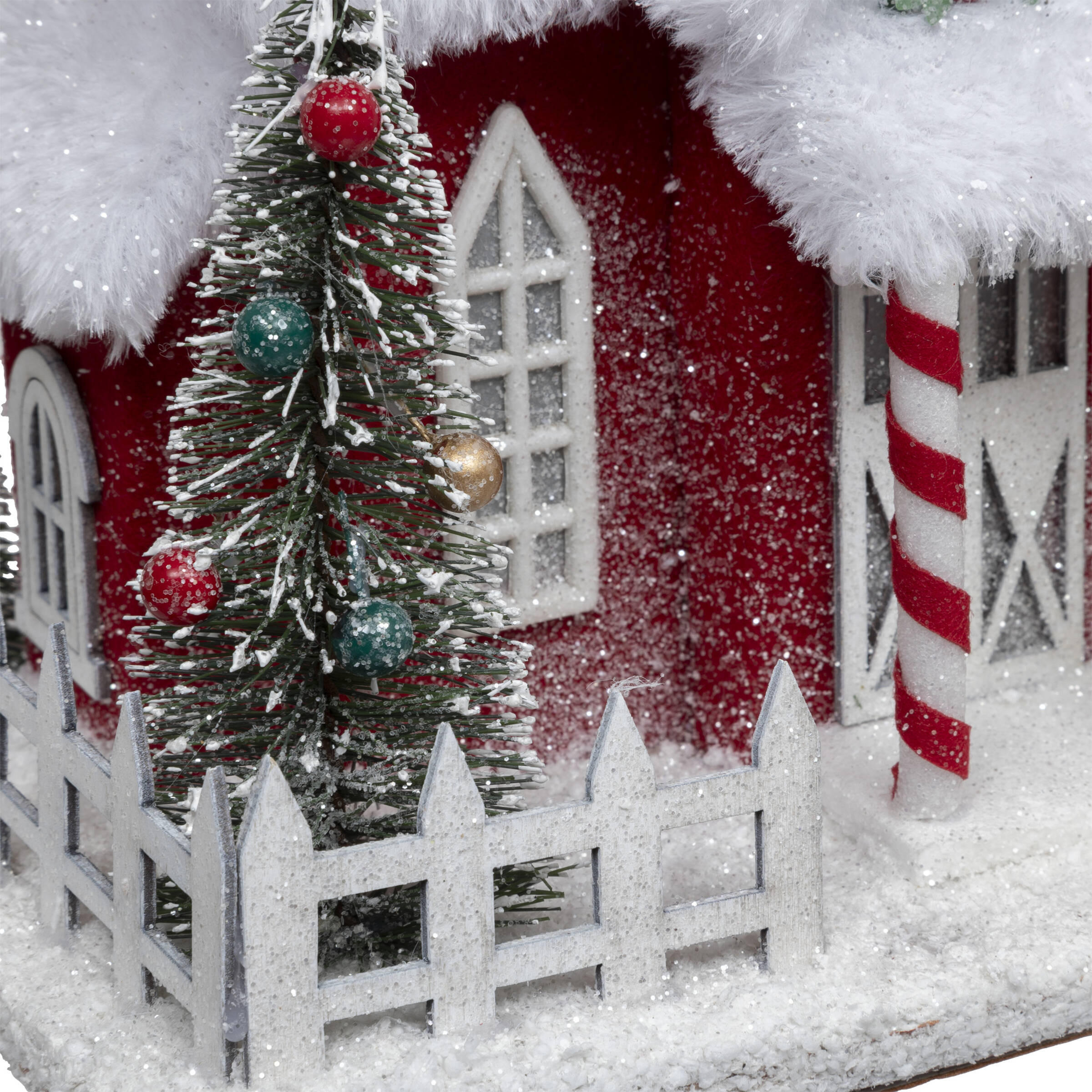 WEIHNACHTSMANNHAUS 24/18,5 cm - Multicolor, Textil (18.5/25.5/24cm) - Atmosphera Createur d´interieur