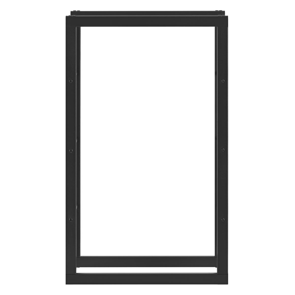 KAMINHOLZREGAL Täby - Schwarz, Metall (60/100/25cm) - [en.casa]