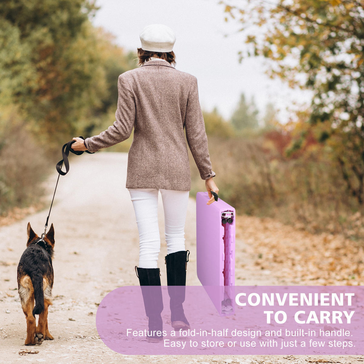 KLAPPTISCH 125 cm Lila - Lila, Kunststoff (125/61/74cm) - ComfortXL