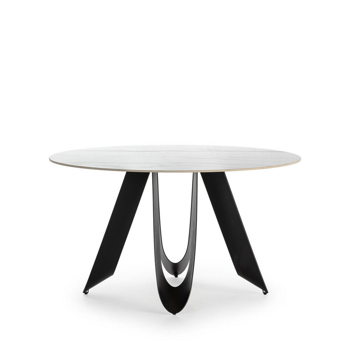 ESSTISCH Aila Schwarz 135/135/76 cm - Schwarz, Stein (135/135/76cm) - Drawer