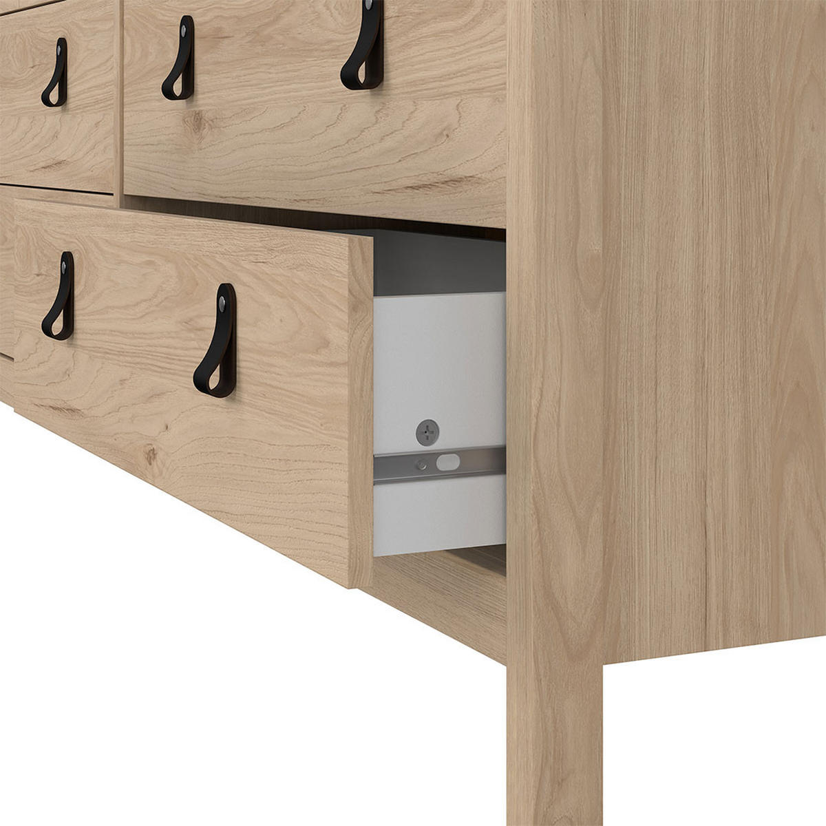 KOMMODE, Madrid, Eiche, Holzwerkstoff, 160 x 39 x 80 cm - Eichefarben, Holzwerkstoff (160/80/39cm) - ebuy24