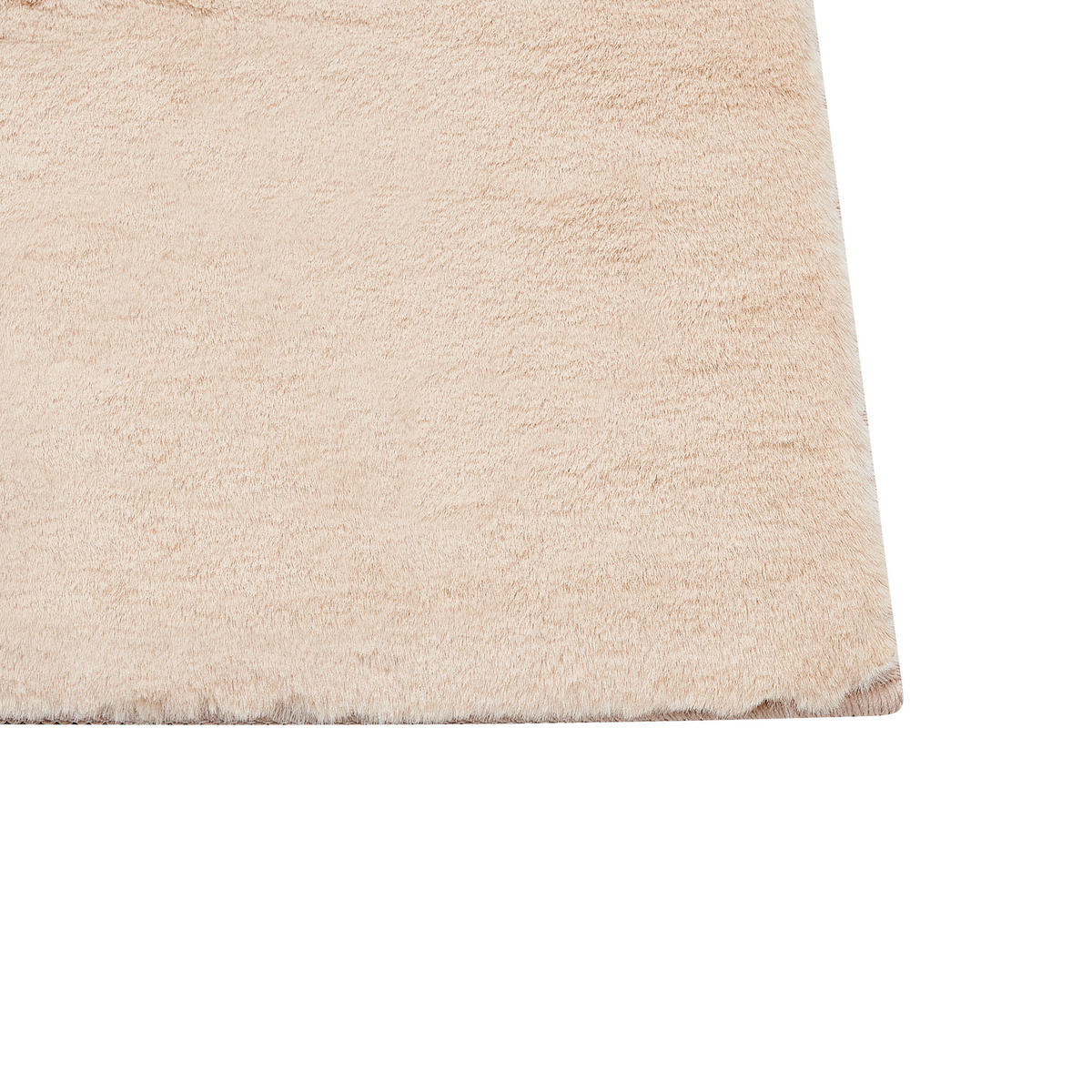 SHAGGY-KUNSTFELLTEPPICH Mirpur 150/80 cm - Beige, Kunststoff (80/150cm) - Beliani
