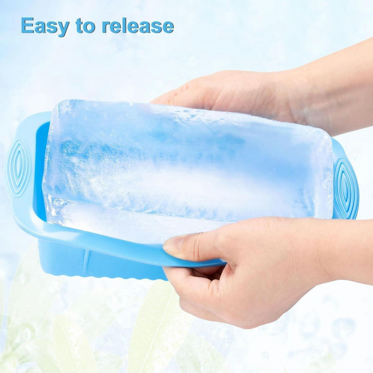 EISWÜRFELFORM 4-teiliges Set Silikon Blau - Blau, Kunststoff (12.5/7.5/25.5cm)