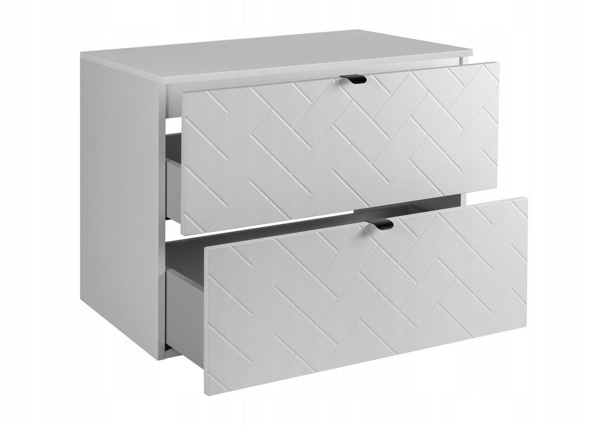 WASCHBECKUNTERSCHRANK TREND Weiß matt 80/46/60 cm - Weiß, Holzwerkstoff (80.6/60/46cm) - Rodan