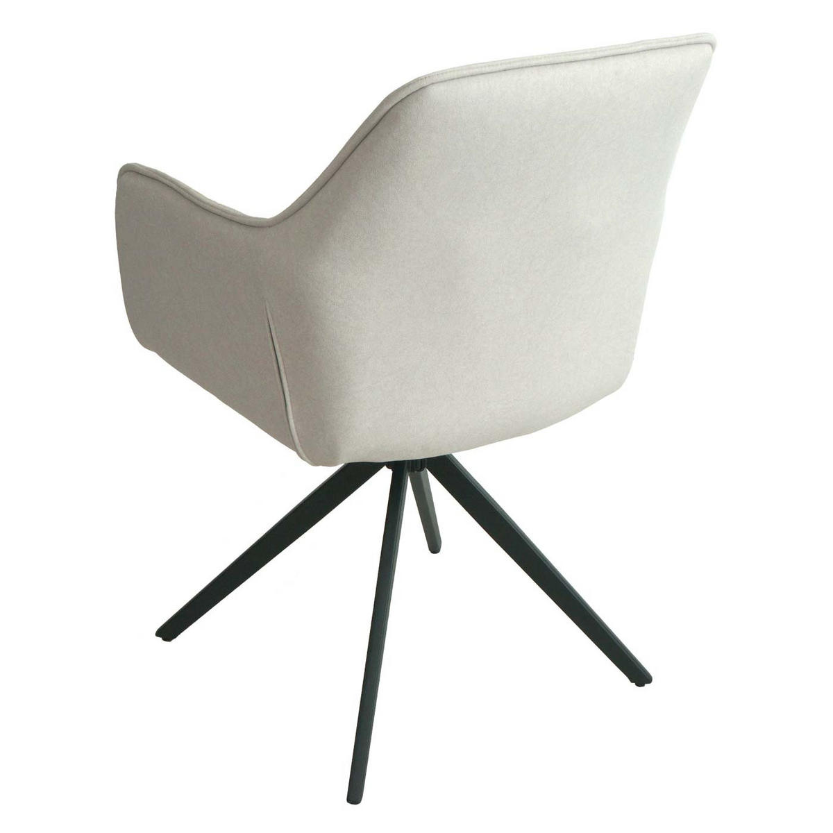 ESSZIMMERSTUHL 2er-Set 87x55x60cm Sitzhöhe 48cm Metall Stoff/Textil Creme-Beige - Beige, Textil (55/87/60cm) - CHEFGASTRO