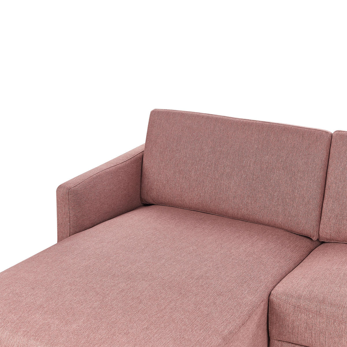 2-SITZER-ECKSOFA Polyester Rosa linksseitig Breda - Pink, Textil (192/155cm) - Beliani