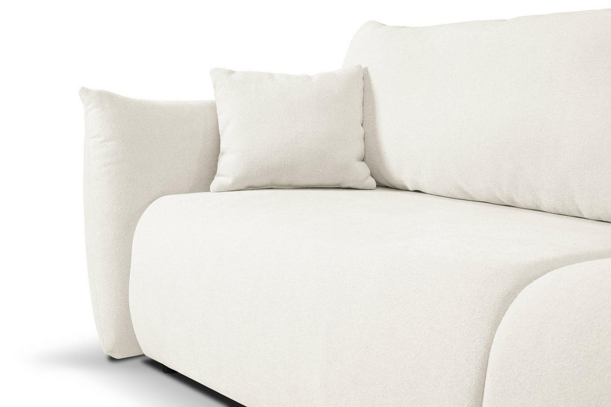 SOFA Hallora - Weiß (Melody 01) - Weiß, Holzwerkstoff (240/88/108cm) - Möblo