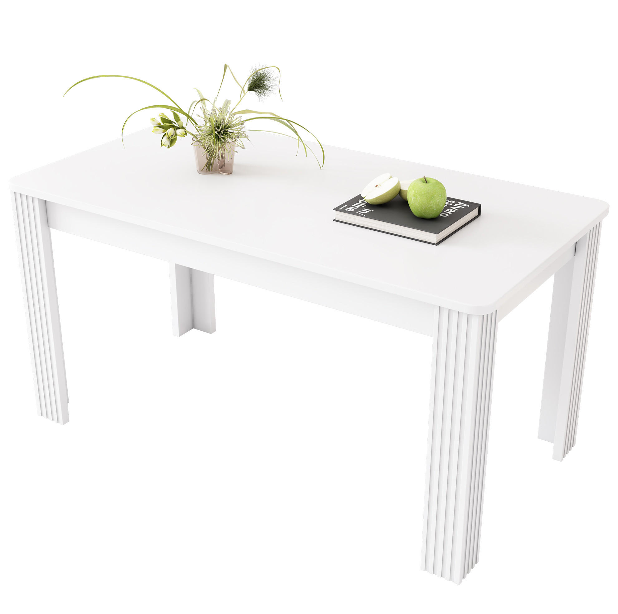 Okmyhome Esstisch Weiß 65x75x116 cm