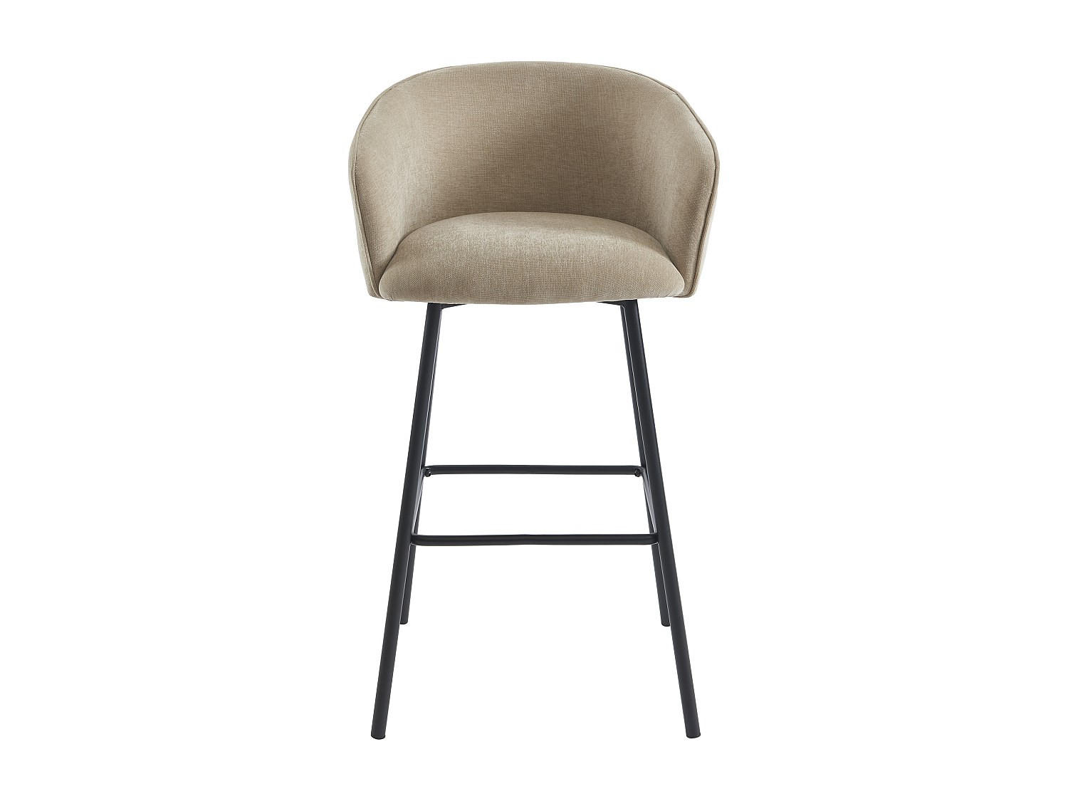 BARHOCKER - 54 cmcm x 52 cmcm - Stoff - Beige - LAZONI - Beige, Textil (54/101/52cm) - Vente-Unique