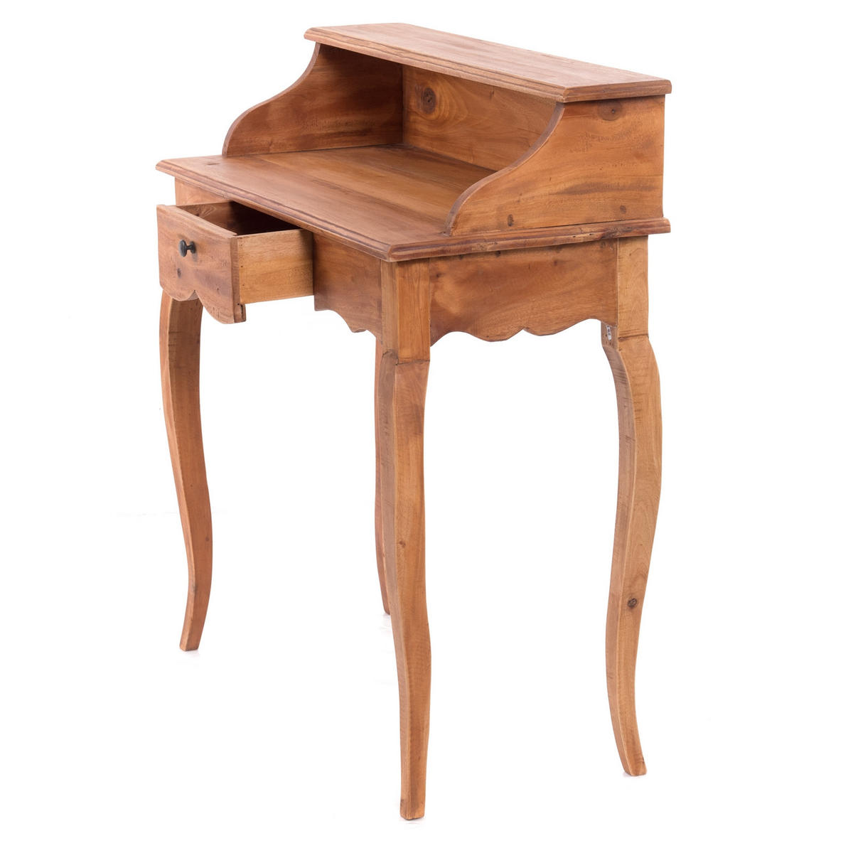 SEKRETÄR Napoleon Mahagoni Massivholz, mit Schublade 08 honigfarben gewachst - Honig, Holz (40/80/92cm) - DESIGN DELIGHTS