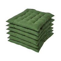 STUHLKISSEN 6er-Set olivgrün 40/40/6,5 cm - Olivgrün, Textil (40/40/6.5cm) - Homescapes